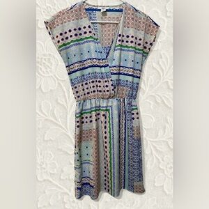 Bar III Boho Geometric Print Midi Dress | Size S